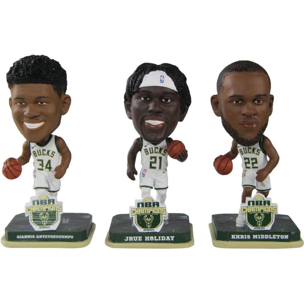 Milwaukee Bucks 2021 Champs Mini Bobblehead Set